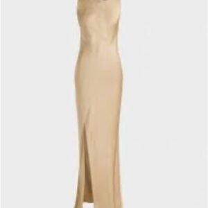J. Crew Strapless Tan Gown